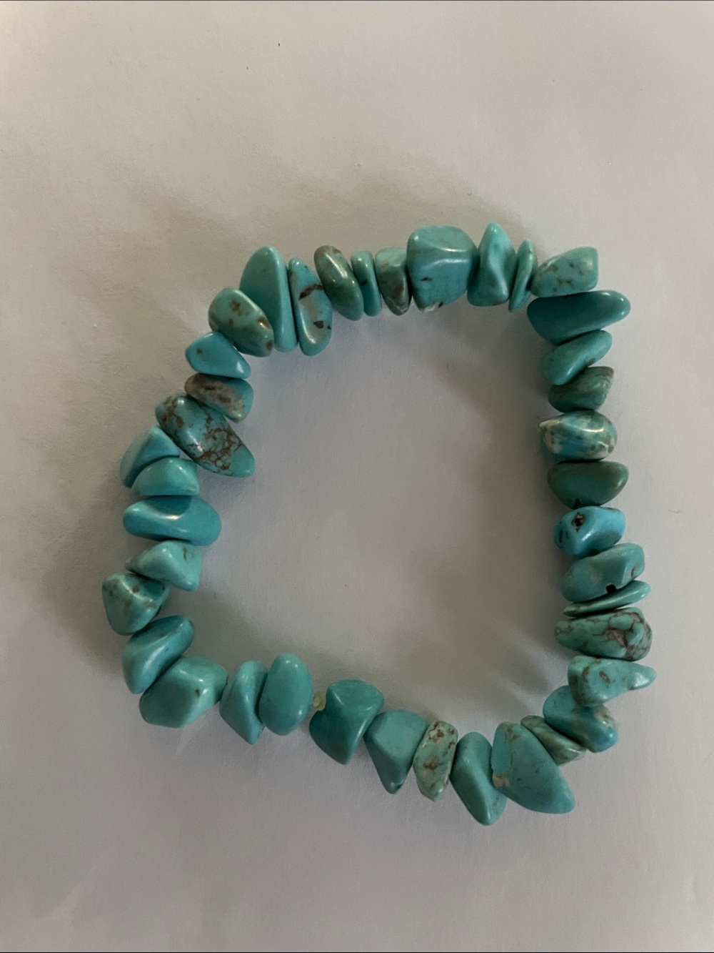 Genuine Turquoise Stone Bracelet Stretch